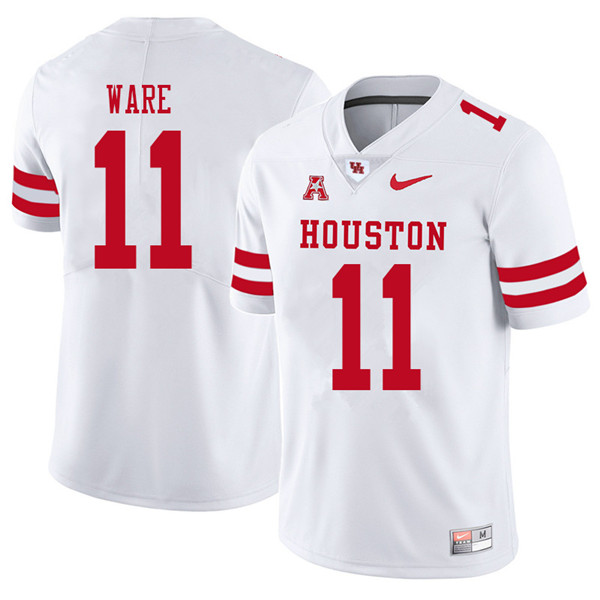 2018 Men #11 Andre Ware Houston Cougars College Football Jerseys Sale-White 2018 Men #11 Andre Ware Houston Cougars College Football Jerseys Sale-White